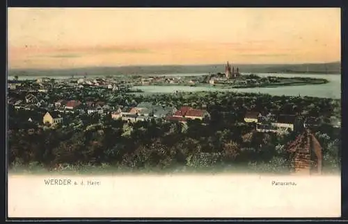 AK Werder a. d. Havel, Panorama des Ortes
