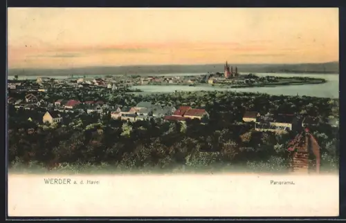 AK Werder a. d. Havel, Panorama des Ortes