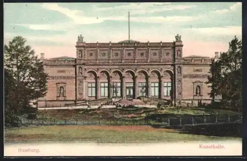 AK Hamburg-St.Georg, Blick auf die Kunsthalle