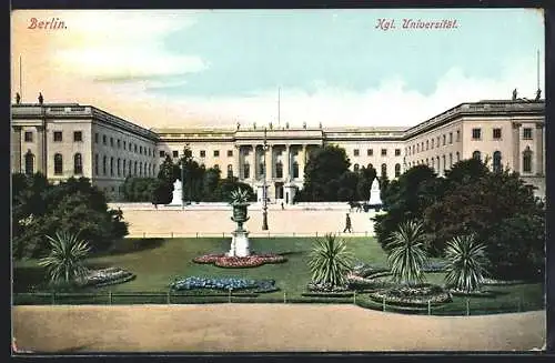 AK Berlin, Kgl. Universität mit Gartenanlage