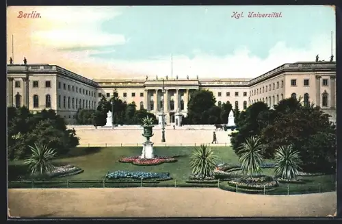 AK Berlin, Kgl. Universität mit Gartenanlage