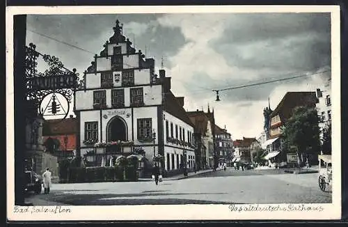 AK Bad Salzuflen, Blick auf das alte deutsche Rathaus