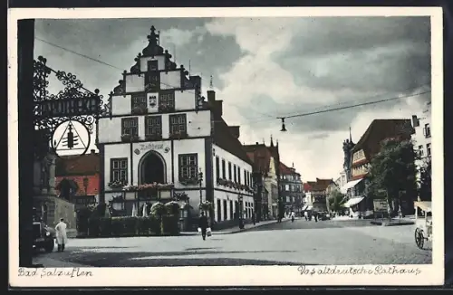 AK Bad Salzuflen, Blick auf das alte deutsche Rathaus