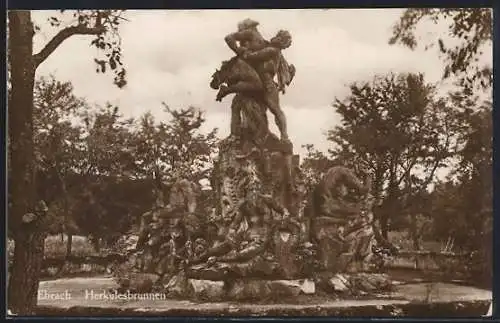 AK Ebrach / Steigerwald, Herkulesbrunnen im Park