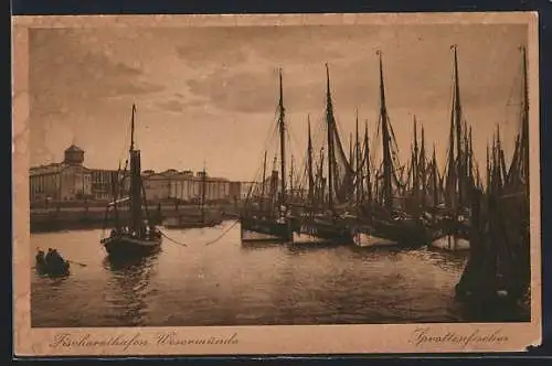 AK Wesermünde, Spottenfischer im Fischereihafen