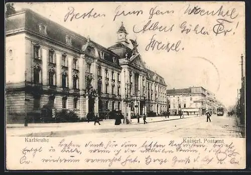 AK Karlsruhe, Kaiserliches Postamt