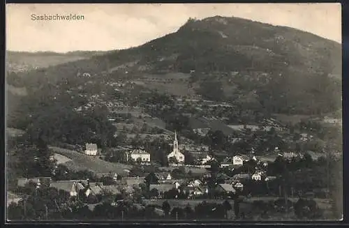 AK Sasbachwalden, Ortsansicht mit Kirche