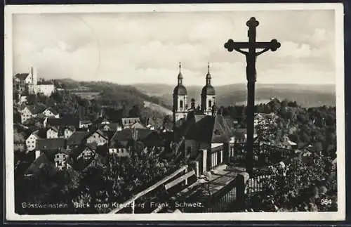AK Gössweinstein /Fränkische Schweiz, Blick vom Kreuzberg