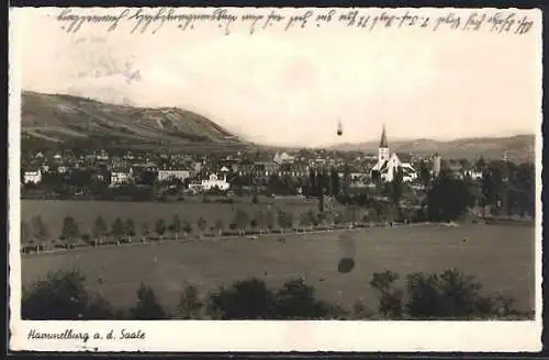 AK Hammelburg a. d. Saale, Ortsansicht mit Kirche