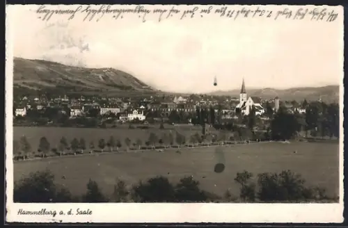 AK Hammelburg a. d. Saale, Ortsansicht mit Kirche