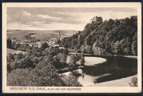 AK Hirschberg a. d. Saale, Blick von der Kaiserhöhe