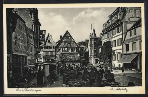 AK Bad Kissingen, Blick in den Marktplatz