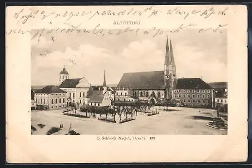 AK Altötting, Blick auf die Kirche