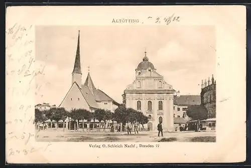 AK Altötting, Blick zur Kirche