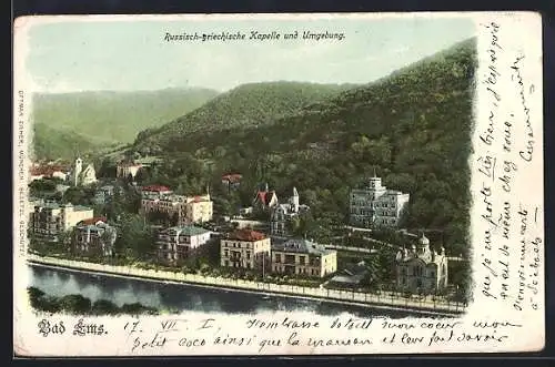 AK Bad Ems, Russisch-griechische Kapelle und Umgebung