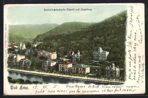 AK Bad Ems, Russisch-griechische Kapelle und Umgebung