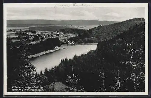 AK Güntersberge /Ostharz, Blick v. Schönemannsruh