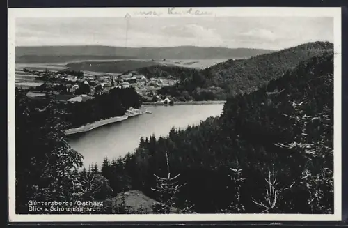 AK Güntersberge /Ostharz, Blick v. Schönemannsruh