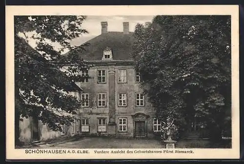 AK Schönhausen a. d. Elbe, Geburtshaus Fürst Bismarck