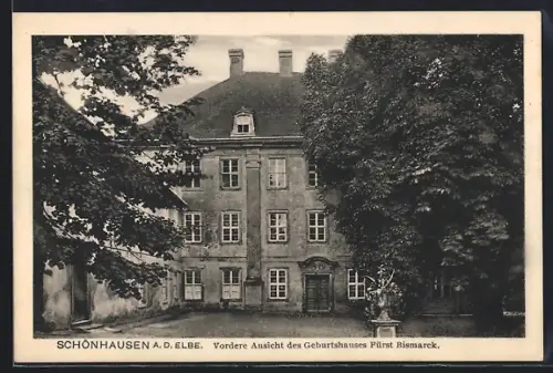 AK Schönhausen a. d. Elbe, Geburtshaus Fürst Bismarck