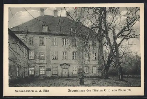 AK Schönhausen a. d. Elbe, Geburtshaus des Fürsten Otto von Bismarck