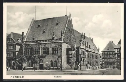 AK Halberstadt, Partie am Rathaus