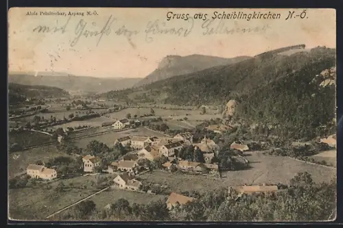 AK Scheiblingkirchen /N.-Ö., Teilansicht mit Bäumen