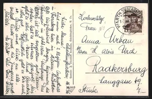 AK Scheiblingkirchen /Pittental, Panorama mit Strassenpartie