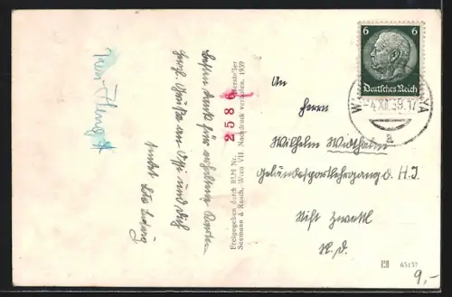 AK Schwarzenau /N.-D., Teilansicht mit Kirche, Fliegeraufnahme