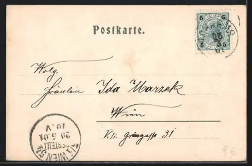 AK Schrems /N.-Oe., Partie an der Braunau