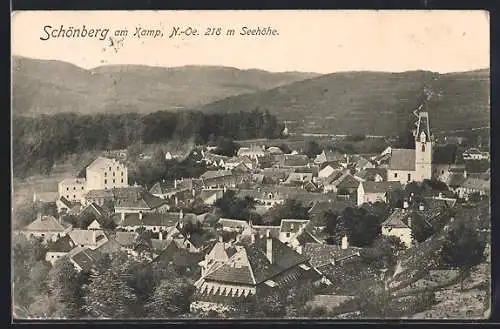 AK Schönberg am Kamp, Teilansicht mit Kirche