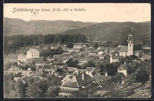 AK Schönberg am Kamp, Teilansicht mit Kirche
