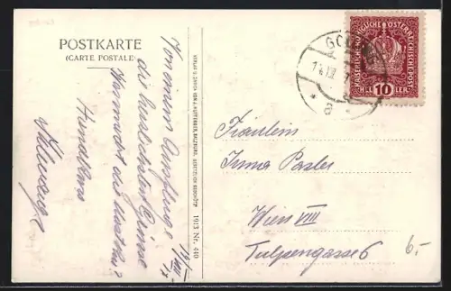 AK Golling, Teilansicht gegen das Tennengebirge