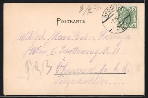 Künstler-AK Franz Kulstrunk: Grödig mit Kirche