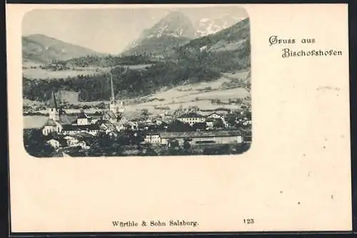 AK Bischofshofen, Ortsansicht aus der Vogelschau
