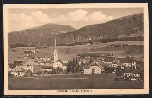 AK Abtenau, Ortsansicht mit der Pfarrkirche hl. Blasius