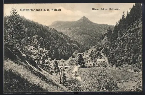 AK Schwarzenbach a. d. Pielach, Oberer Ort mit Spitzkogel