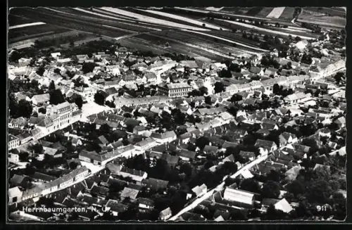 AK Herrnbaumgarten, Totalansicht, Fliegeraufnahme