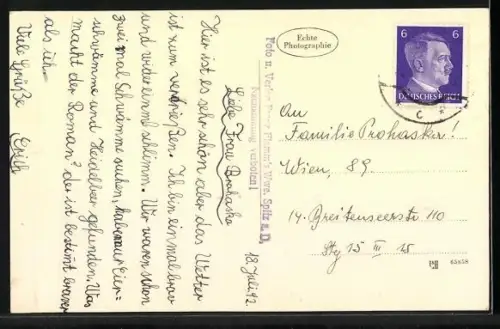 AK Münichreith am Ostrong, Gesamtansicht von einer Anhöhe aus