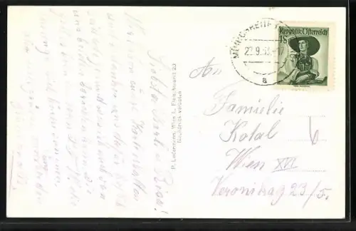 AK Münichreith am Ostrong, Teilansicht mit Kirche