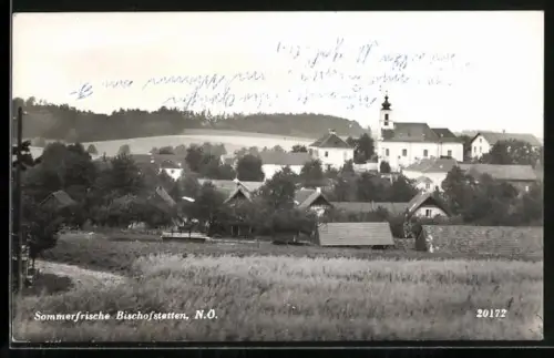 AK Bischofstetten, Teilansicht mit Kirche