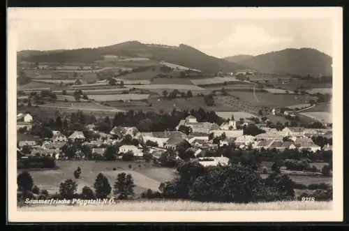 AK Pöggstall /N. Ö., Teilansicht mit Bäumen