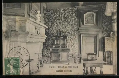 AK Cornillon, Château de Cornillon, Chambre des Cuirs