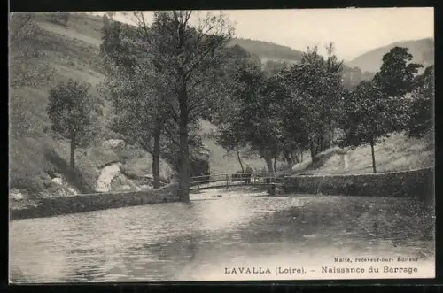 AK Lavalla /Loire, Naissance du Barrage