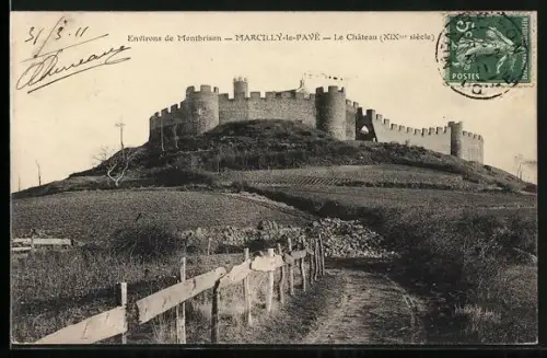 AK Marcilly-le-Pavé, Le Château, XIIIe siècle