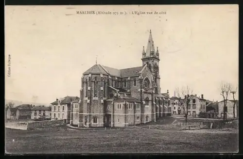 AK Marlhes, L`Église vue de côté