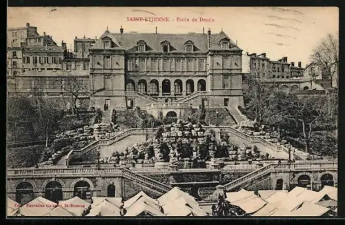 AK Saint-Étienne, École de Dessin et jardins en terrasse