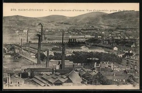 AK Saint-Étienne, La Manufacture d`Armes: Vue d`ensemble prise de Montaud