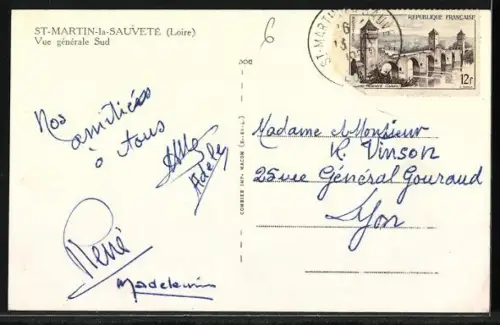 AK St-Martin-la-Sauveté /Loire, Vue générale Sud