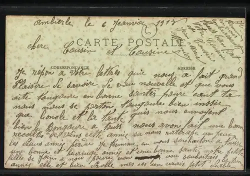 AK Ambierle /Loire, Vue générale du village et des vignobles environnants